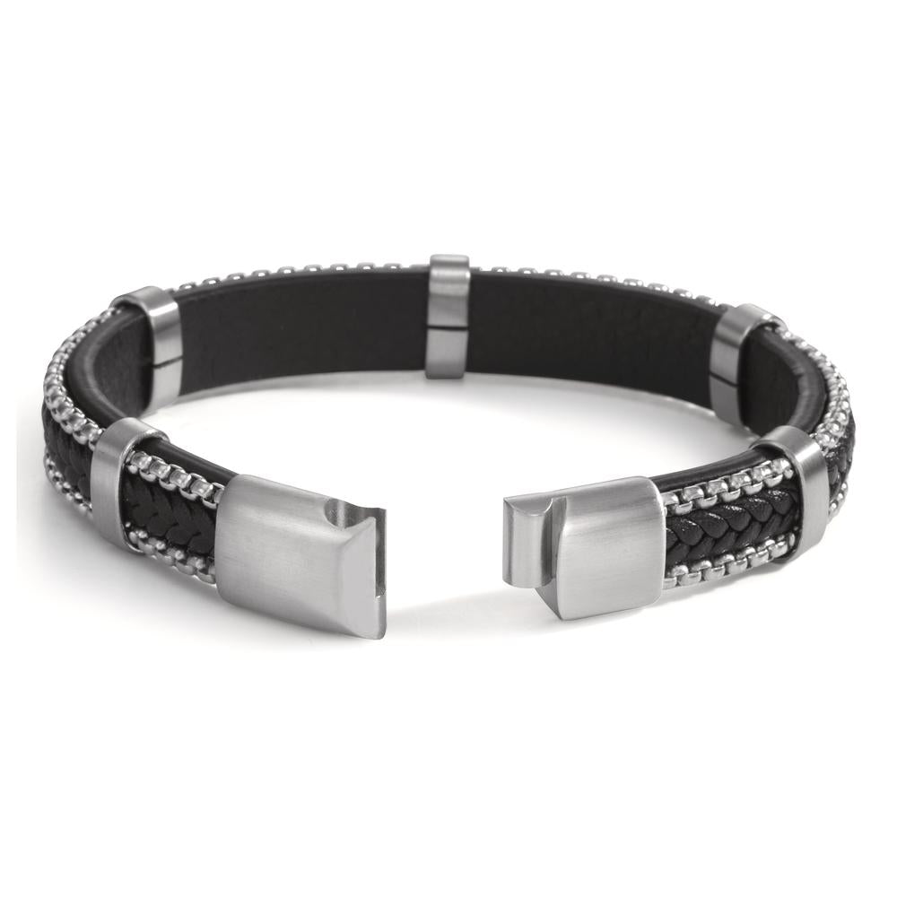 Bracelet Stainless steel, Leather 21 cm