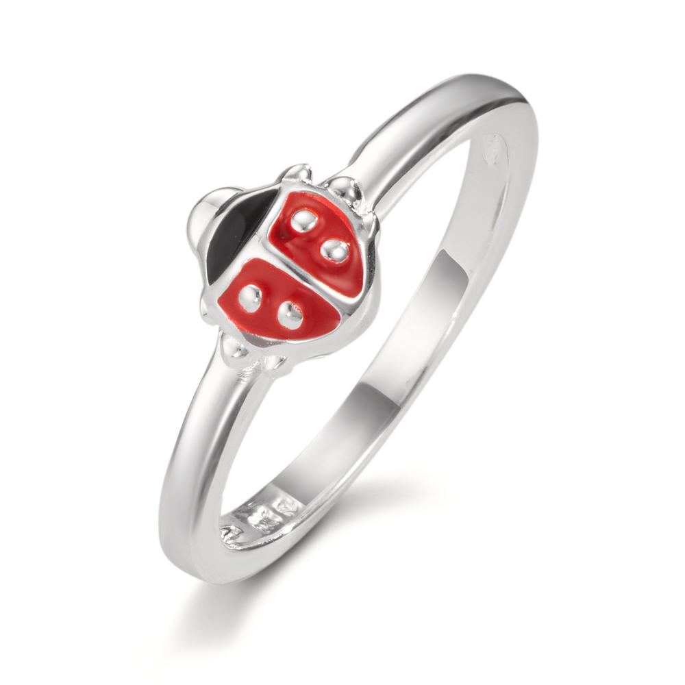 Ring Silver Lacquered Ladybird