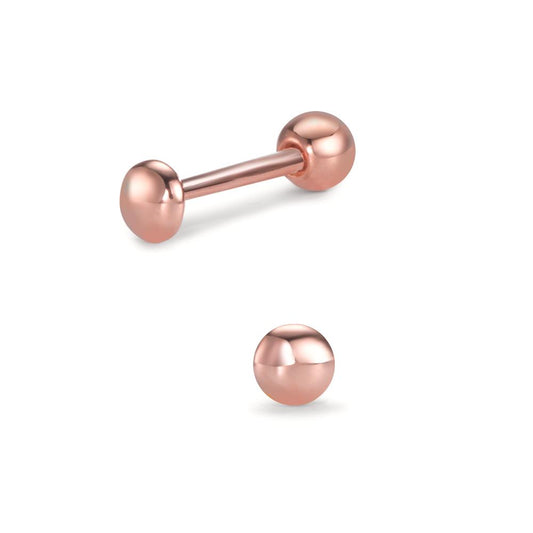 Piercing Silver Rose Gold plated Ø3 mm