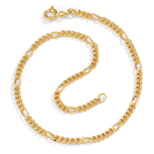 Anklet Silver Yellow Gold plated 26 cm