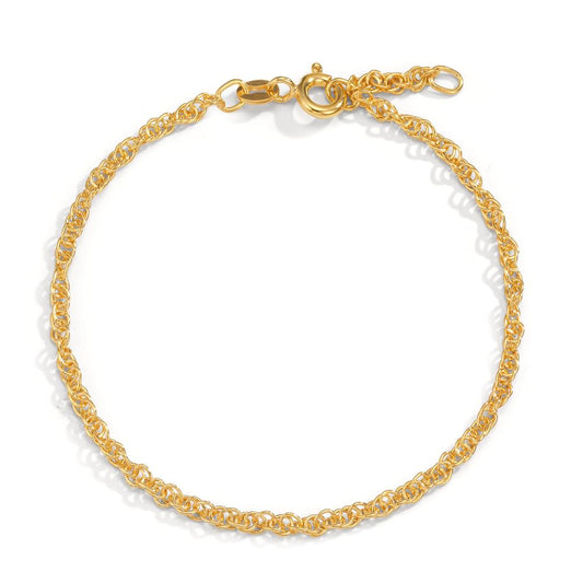 Bracelet Silver Yellow Gold plated 16-18 cm