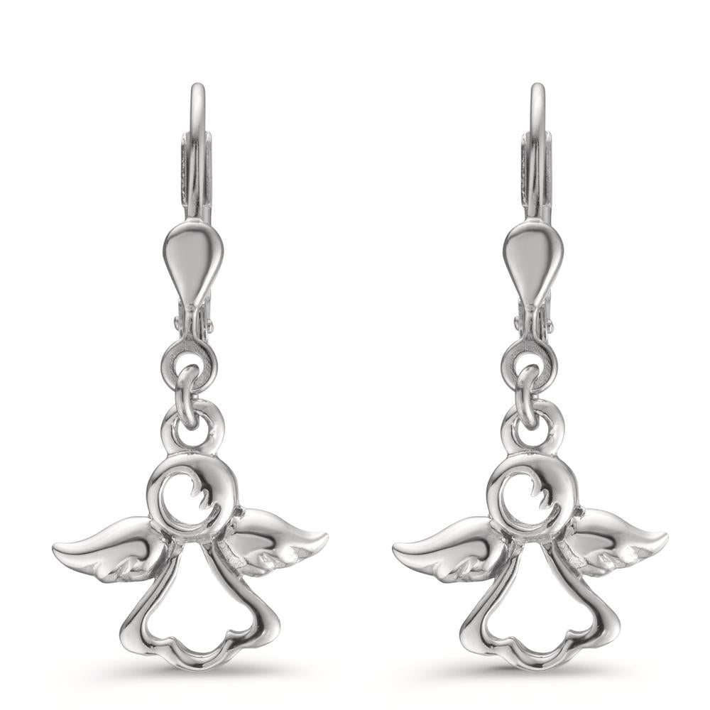 Drop Earrings Silver Rhodium plated Guardian Angel