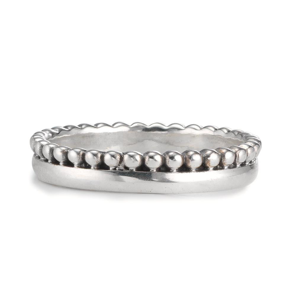 Stacking ring Silver Patinated