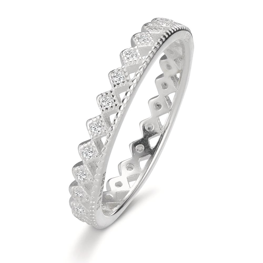 Stacking ring Silver Zirconia