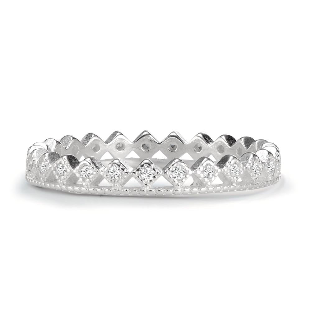 Stacking ring Silver Zirconia