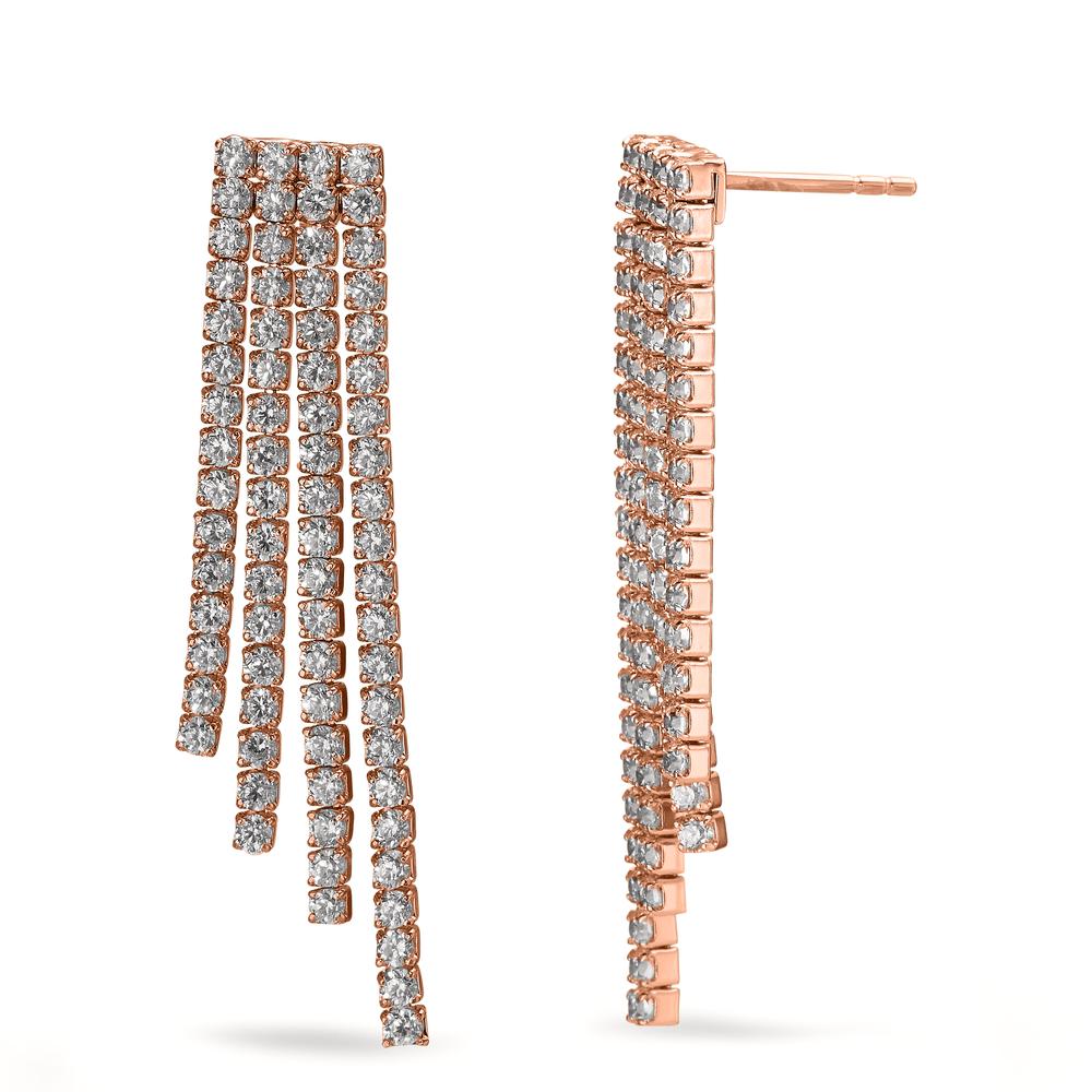 Drop Earrings Silver Zirconia Rose Gold plated