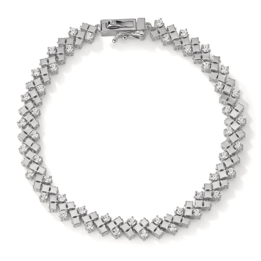 Bracelet Silver Zirconia Rhodium plated 18.5 cm