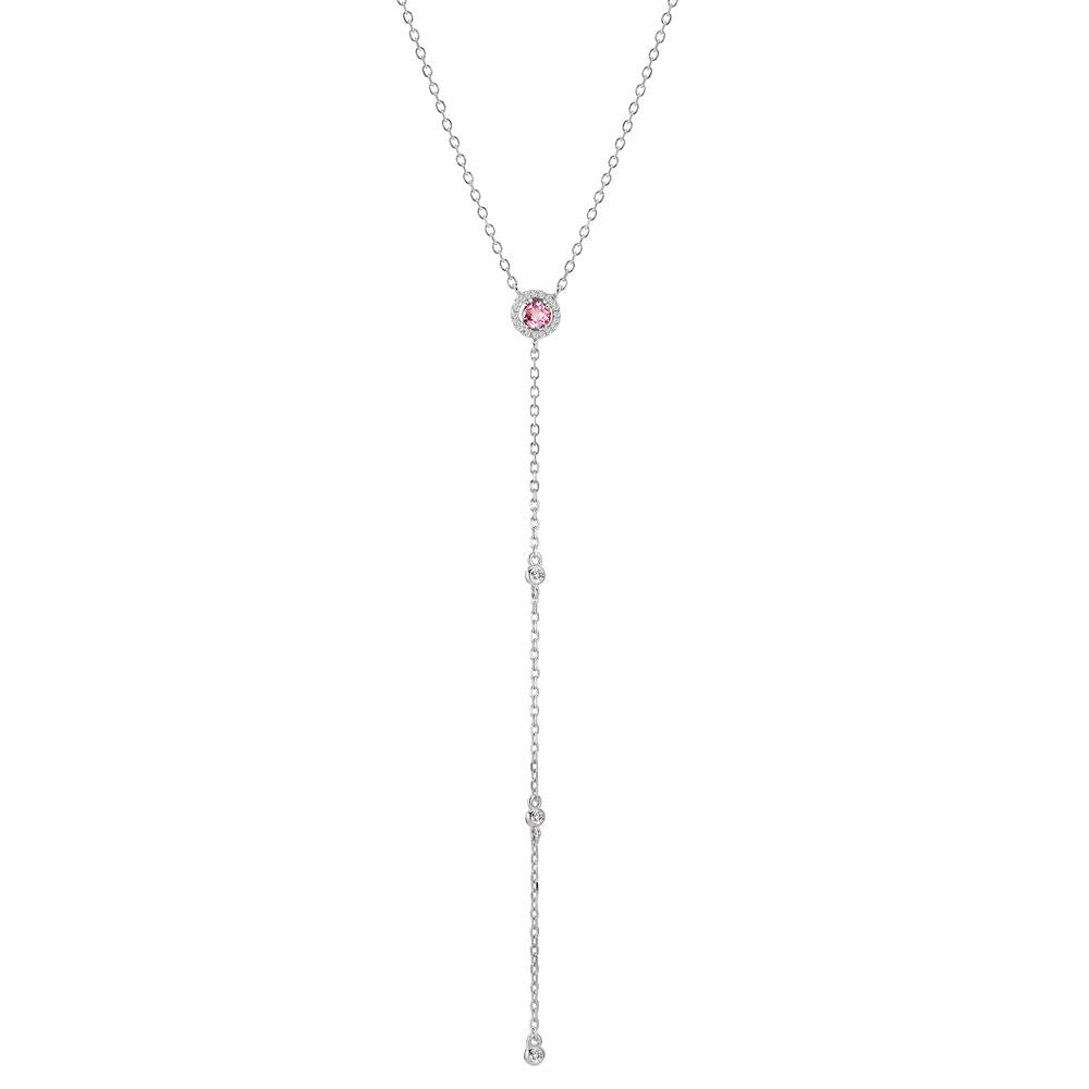 Necklace Silver Zirconia Rhodium plated 40-45 cm