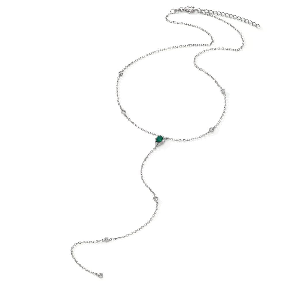 Necklace Silver Zirconia Rhodium plated 40-45 cm