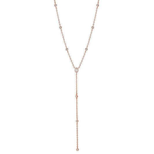 Necklace Silver Rose Gold plated 40-45 cm