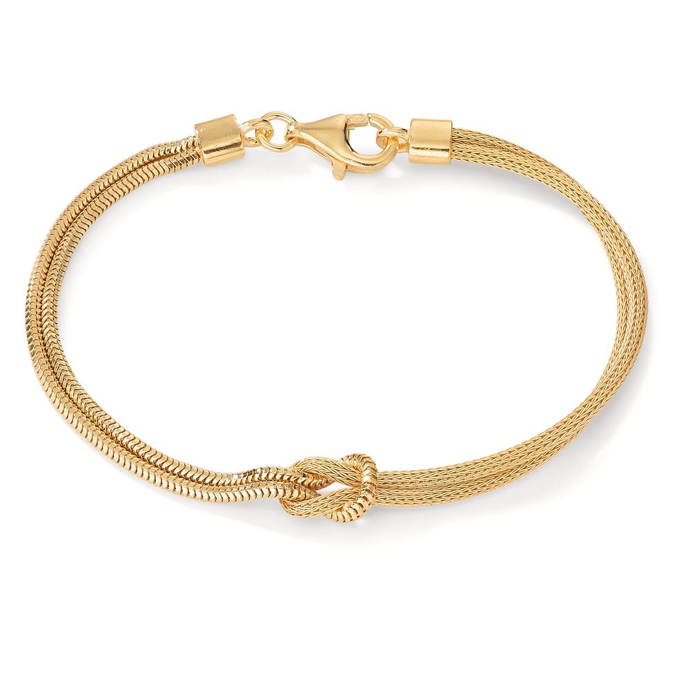 Bracelet Silver Yellow Gold plated Knot 19 cm