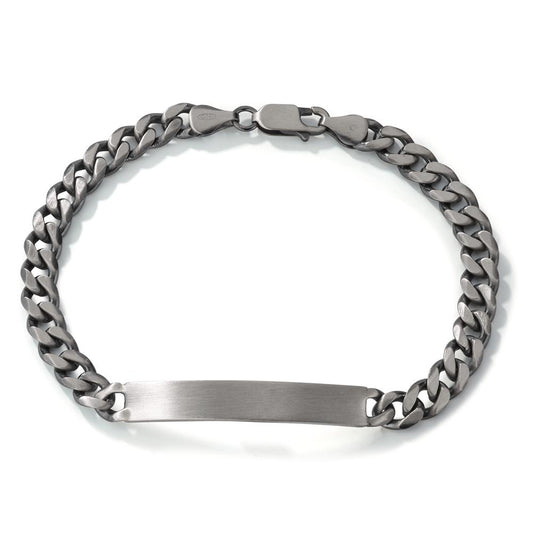 Engravable bracelet Silver Patinated 19 cm