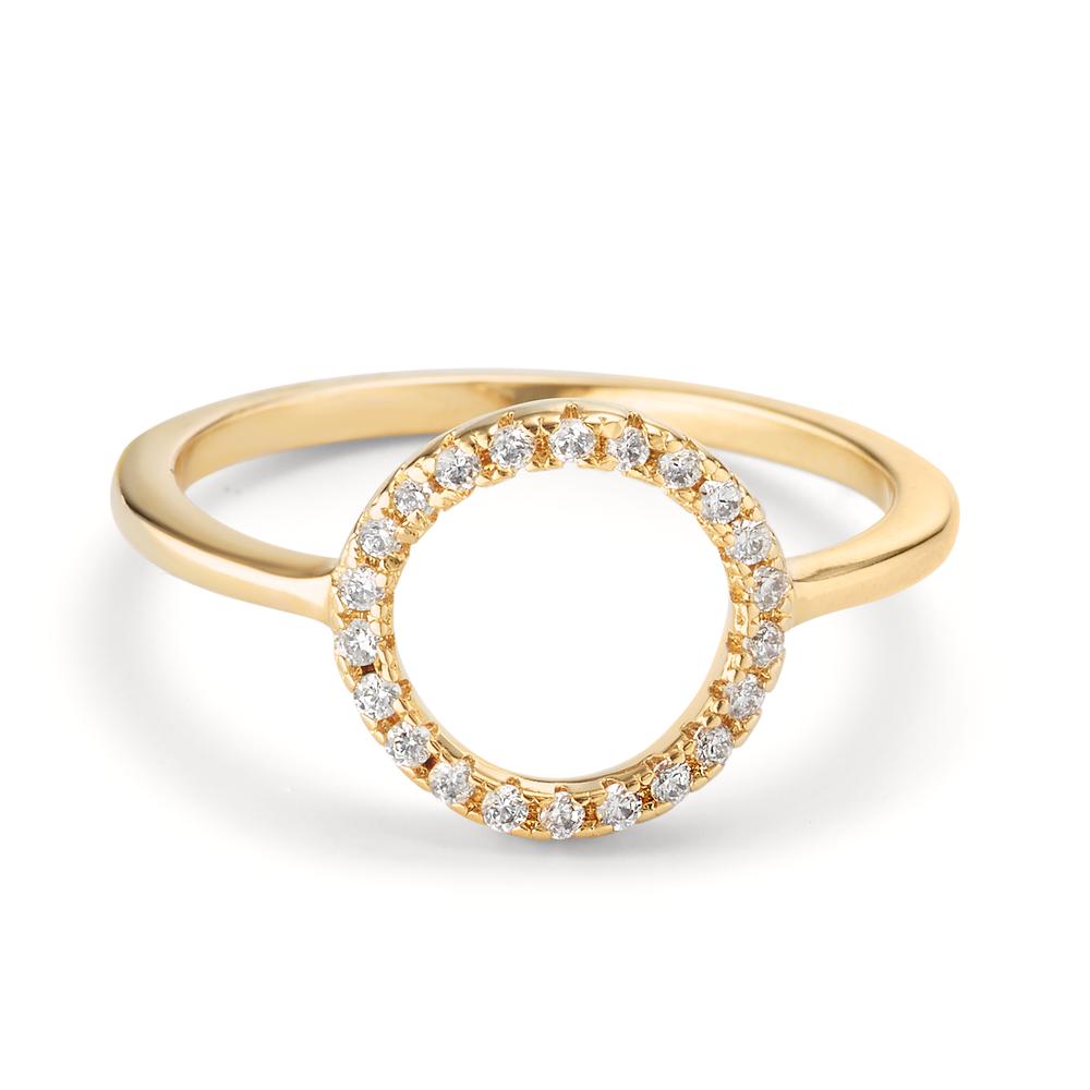 Ring Bronze Zirconia Yellow Gold plated Ø10 mm