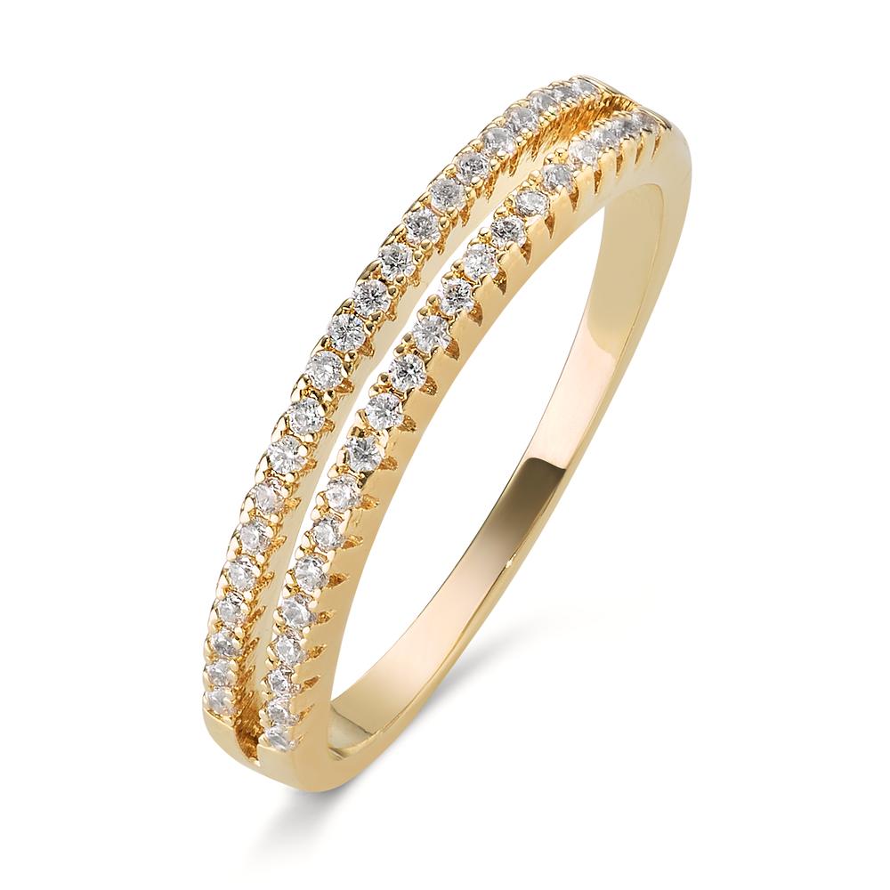 Ring Bronze Zirconia Yellow Gold plated