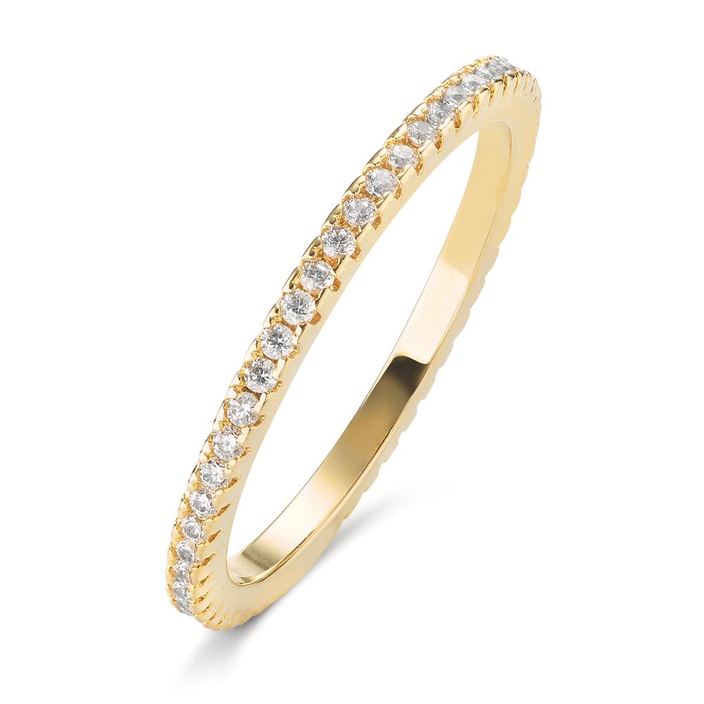 Memory ring Bronze Zirconia Yellow Gold plated