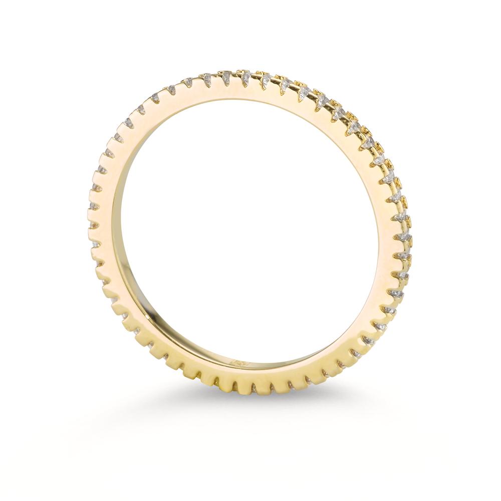 Memory ring Bronze Zirconia Yellow Gold plated