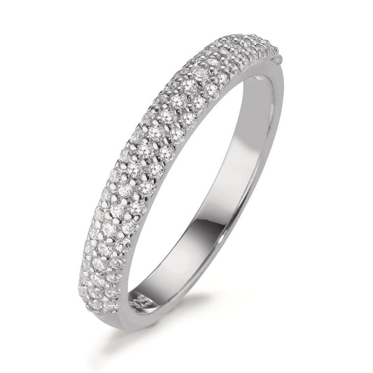 Ring Silver Zirconia Rhodium plated