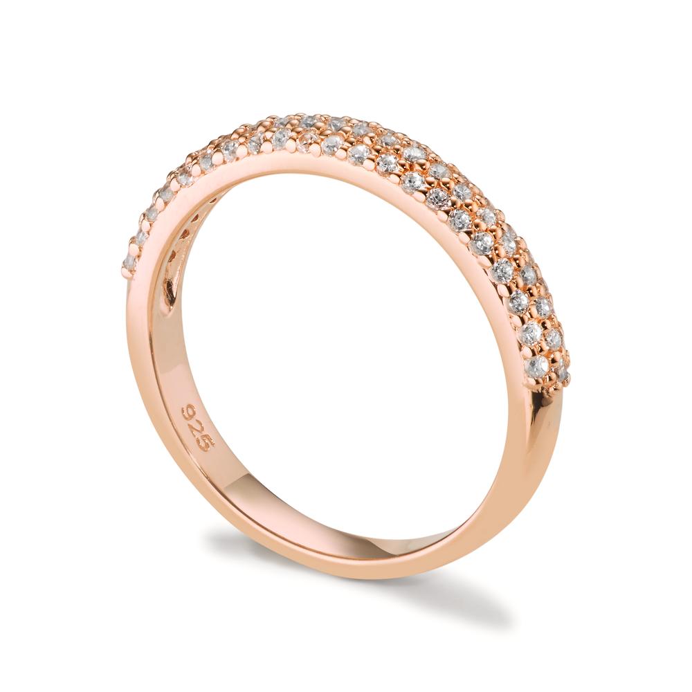 Ring Silver Zirconia Rose Gold plated