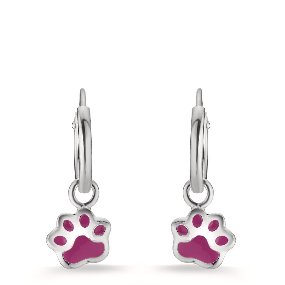 Hoop with pendant Silver Lacquered Paw Ø5.5 mm