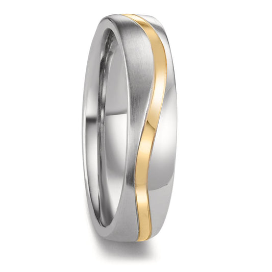 Wedding Ring Stainless steel, 14k Yellow Gold