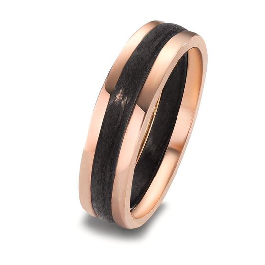 Ring set 14k Red Gold, Carbon