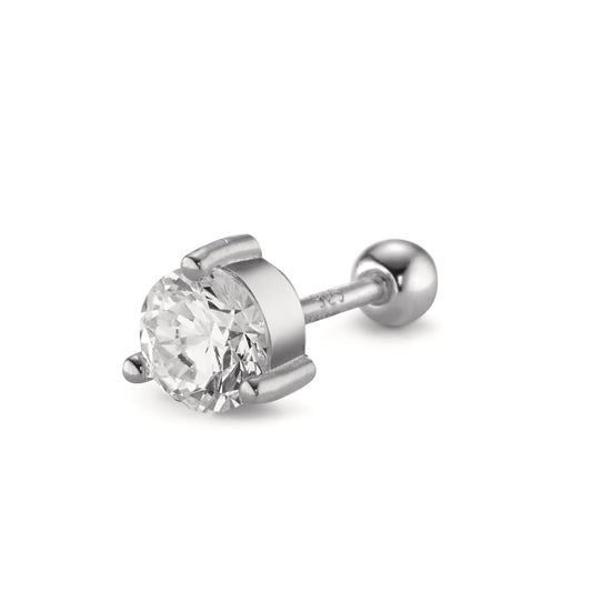 Piercing Silver Zirconia Rhodium plated Ø5.5 mm