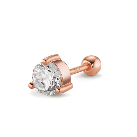 Piercing Silver Zirconia Rose Gold plated Ø5.5 mm