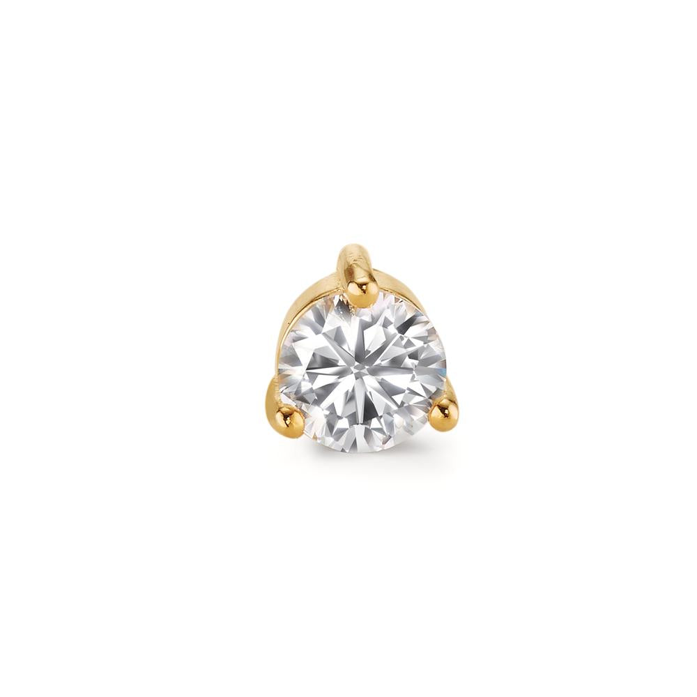 Piercing Silver Zirconia Yellow Gold plated Ø5.5 mm