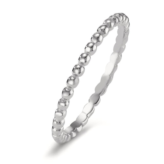 Stacking ring Silver Rhodium plated