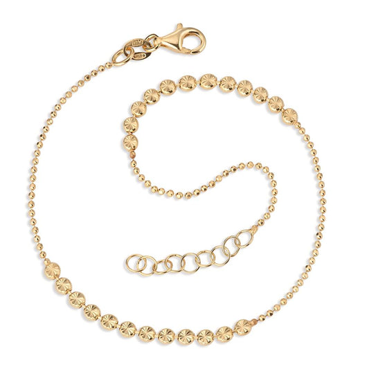 Anklet Silver Yellow Gold plated 23-25 cm