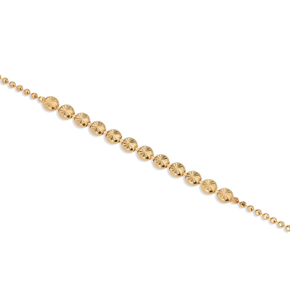 Anklet Silver Yellow Gold plated 23-25 cm