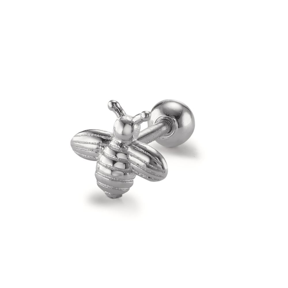 Piercing Silver Rhodium plated Bee Ø6 mm