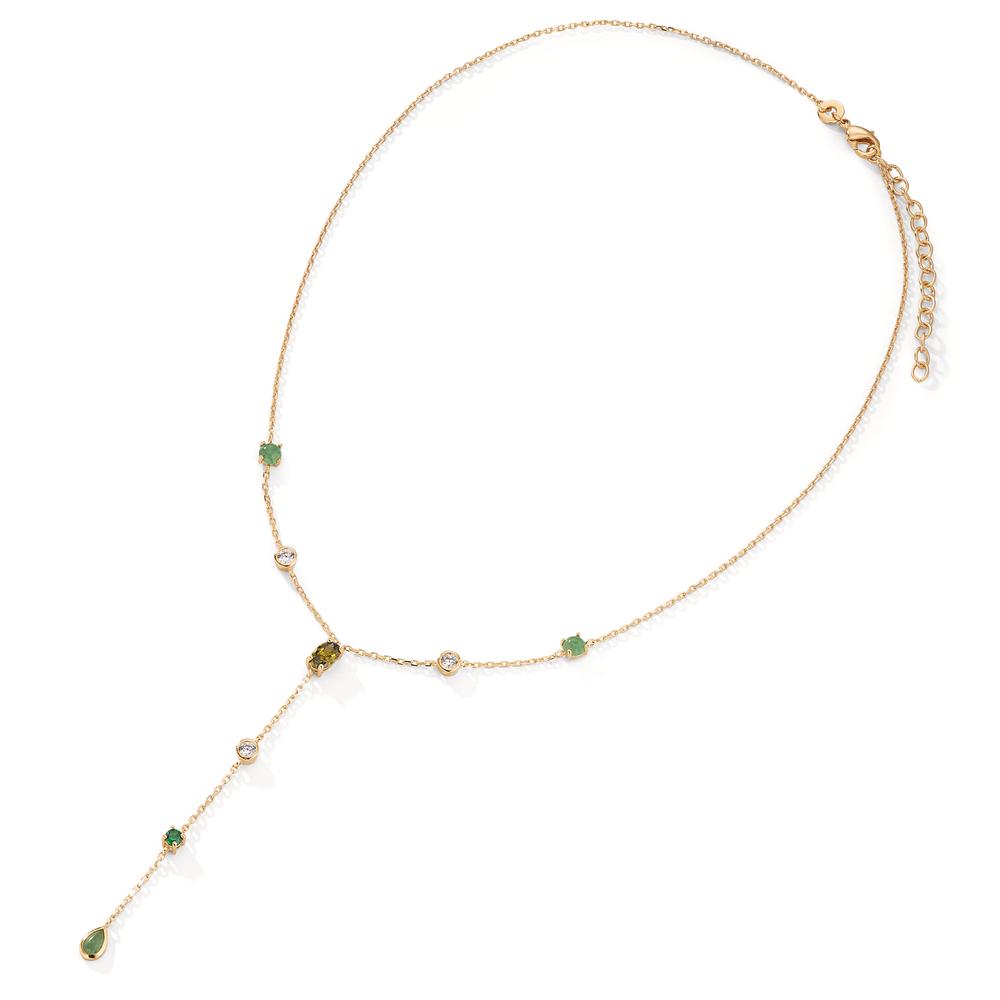 Necklace Bronze Aventurine 8 Stones Gold plated 40-45 cm