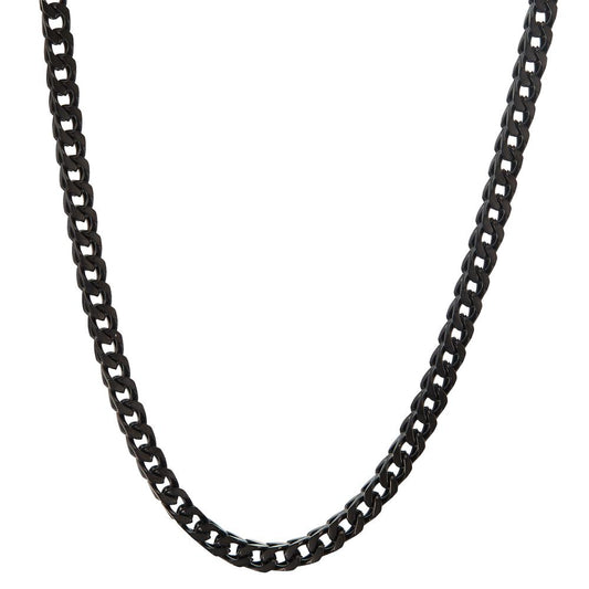 Necklace Stainless steel Black IP coated 50 cm