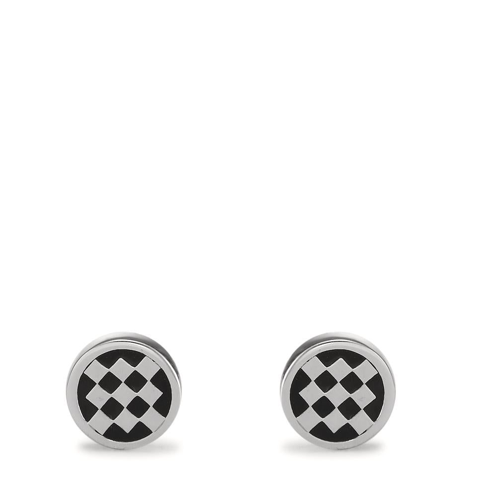 Stud earrings Silver Enameled Ø7 mm