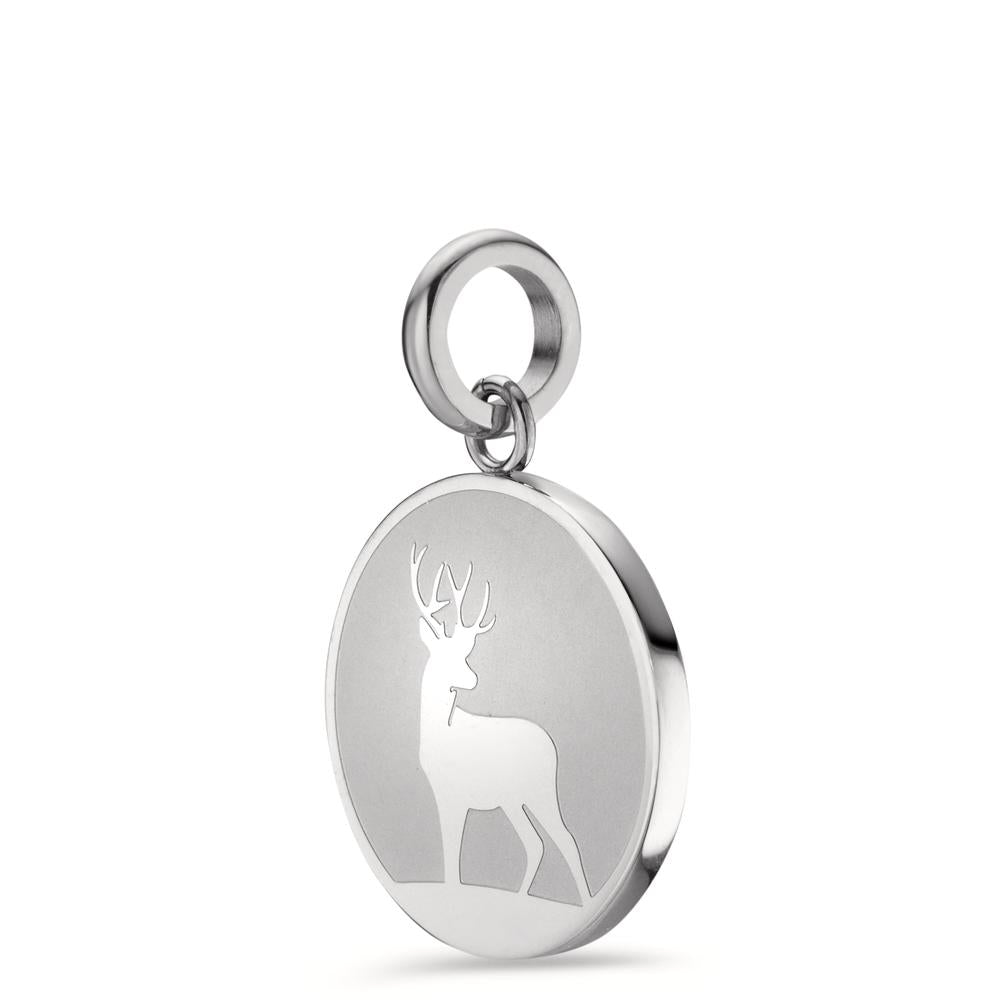 Pendant Stainless steel Deer Ø18 mm