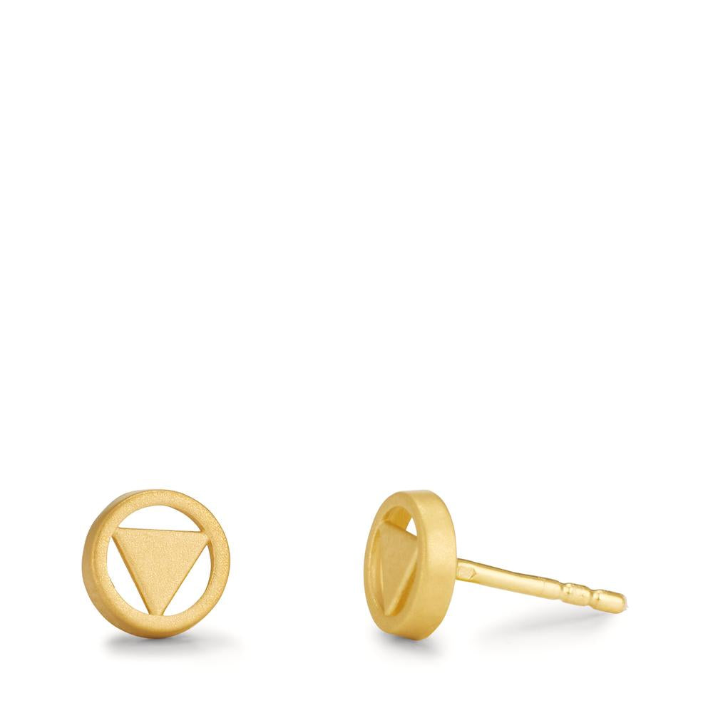 Stud earrings 18k Yellow Gold Ø6 mm