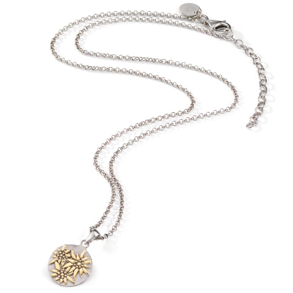 Necklace Silver Bicolor Rhodium plated Edelweiss 44-48 cm