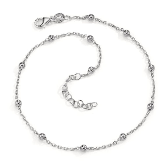 Anklet Silver Rhodium plated 23.5-26.5 cm