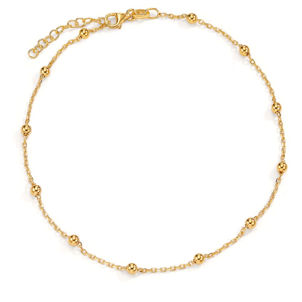 Anklet Silver Yellow Gold plated 23.5-26.5 cm