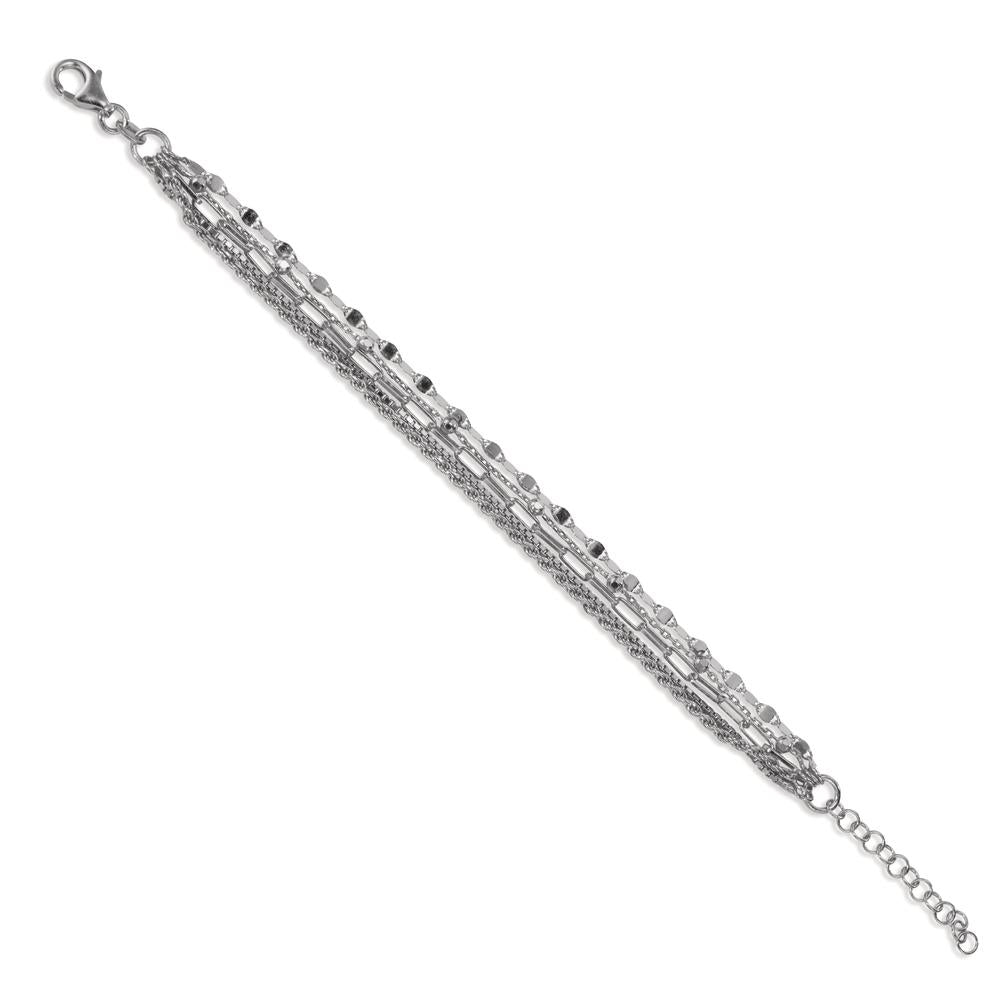 Bracelet Silver Rhodium plated 15.5-18.5 cm