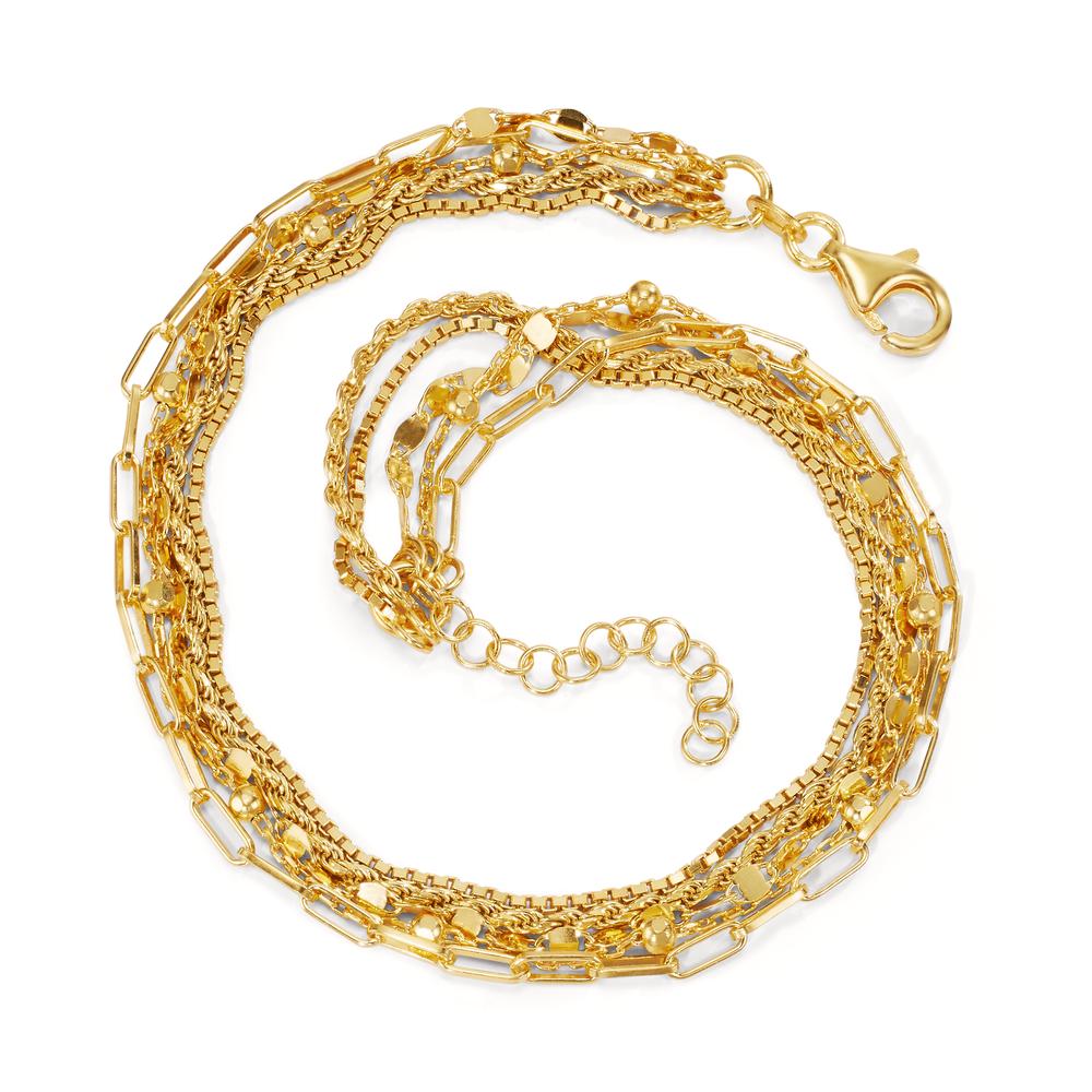 Anklet Silver Yellow Gold plated 23-26 cm