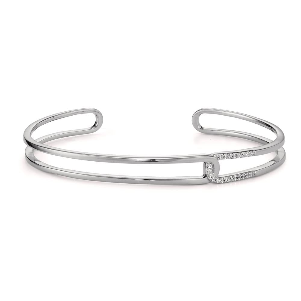 Bangle Silver Zirconia Rhodium plated Ø50 mm