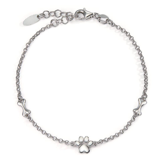 Bracelet Silver Rhodium plated Paw 17-19 cm