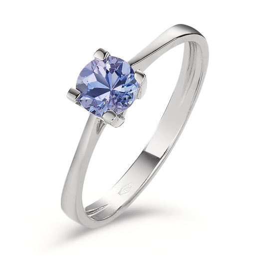 Ring 18k White Gold Tanzanite 0.48 ct