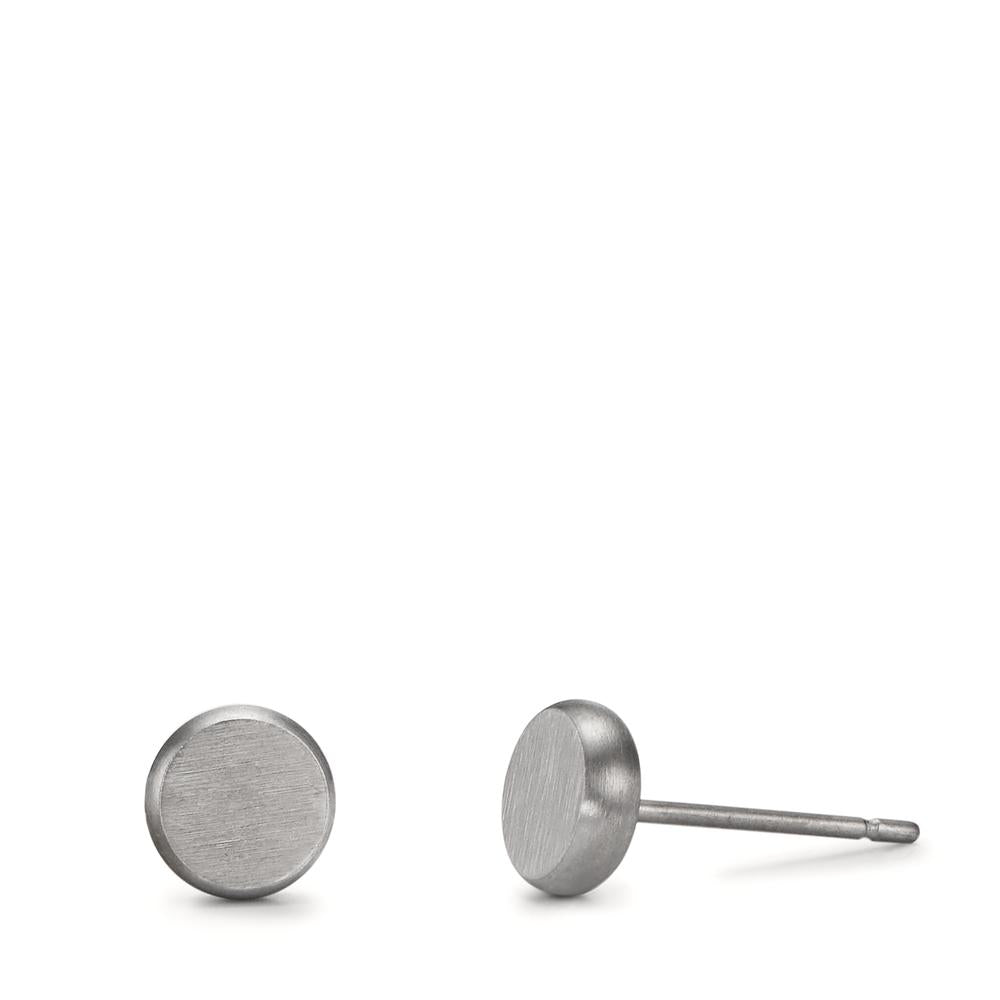 Stud earrings Titanium Ø6 mm