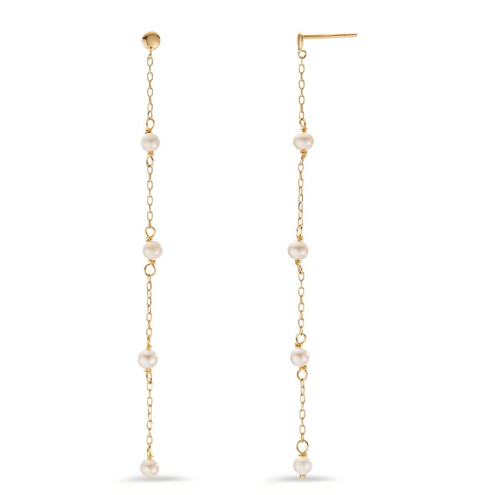 Drop Earrings 18k Yellow Gold Freshwater pearl