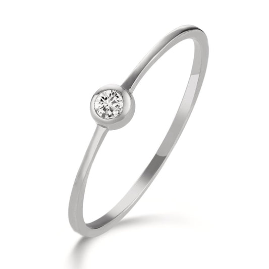 Solitaire ring 18k White Gold Diamond 0.05 ct, w-si