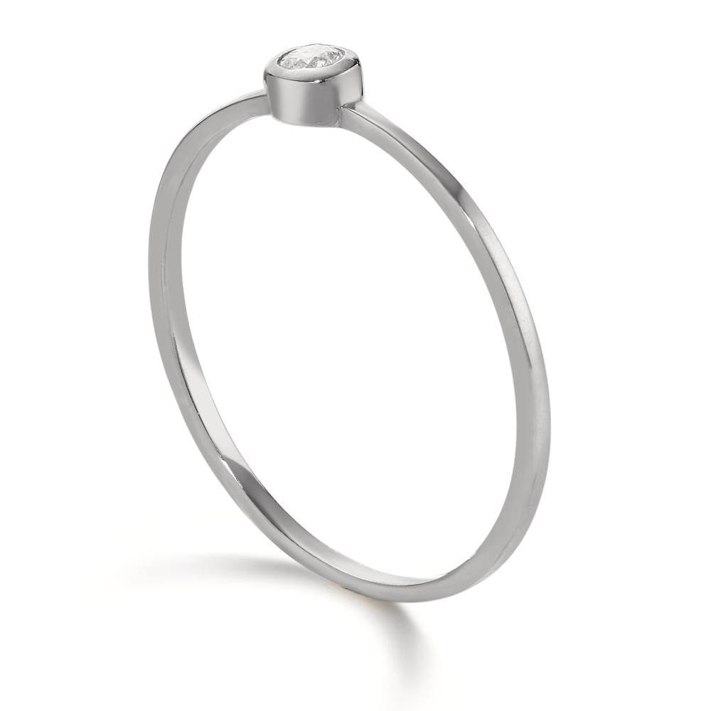 Solitaire ring 18k White Gold Diamond 0.05 ct, w-si