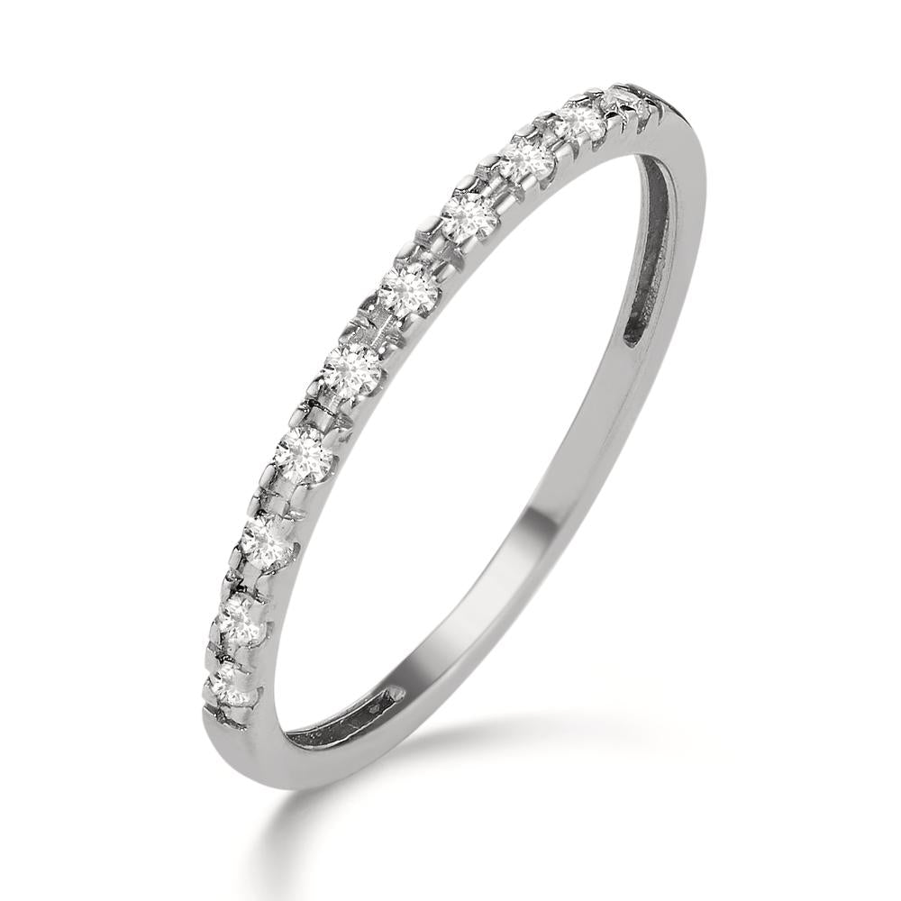 Memory ring 18k White Gold Diamond 0.15 ct, 10 Stones, w-si